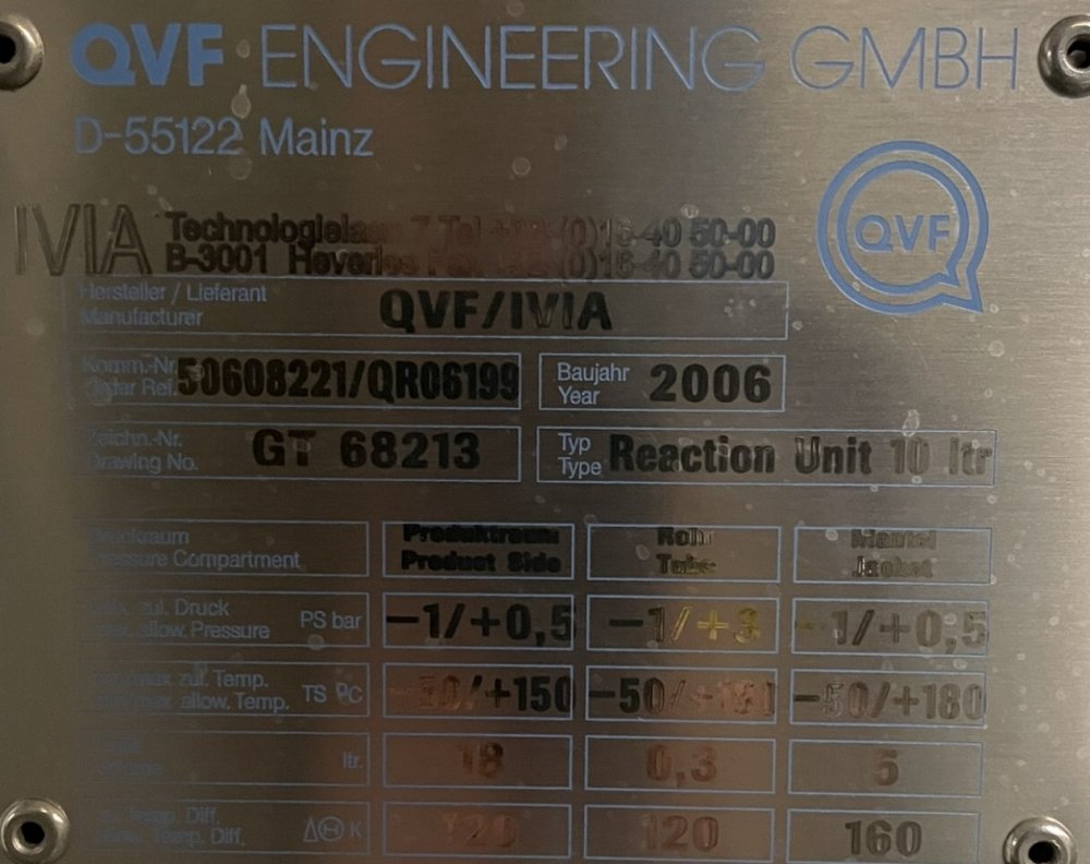 QFV / IVIA Reaction Unit Glasbehälter 10 Liter mit Mantel und IKA Rührwerk