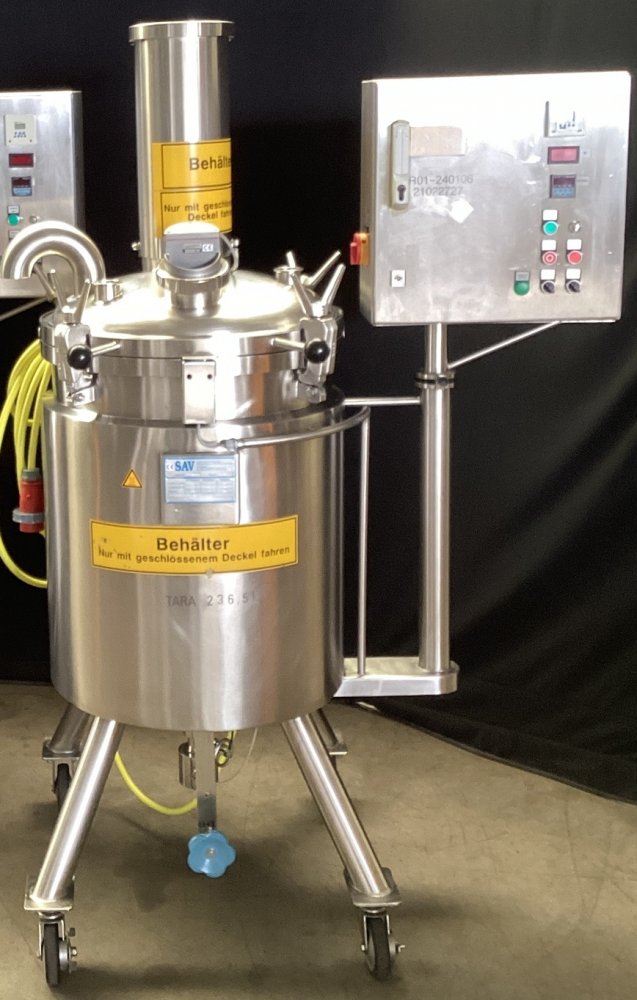 SAV 200L Mixing Tank - Mobile with insulation jacket