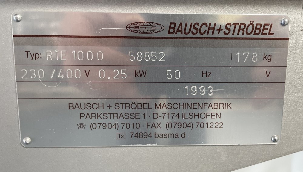 BAUSCH + STRÖBEL RTE 1000 Drehtisch Durchmesser 100 cm
